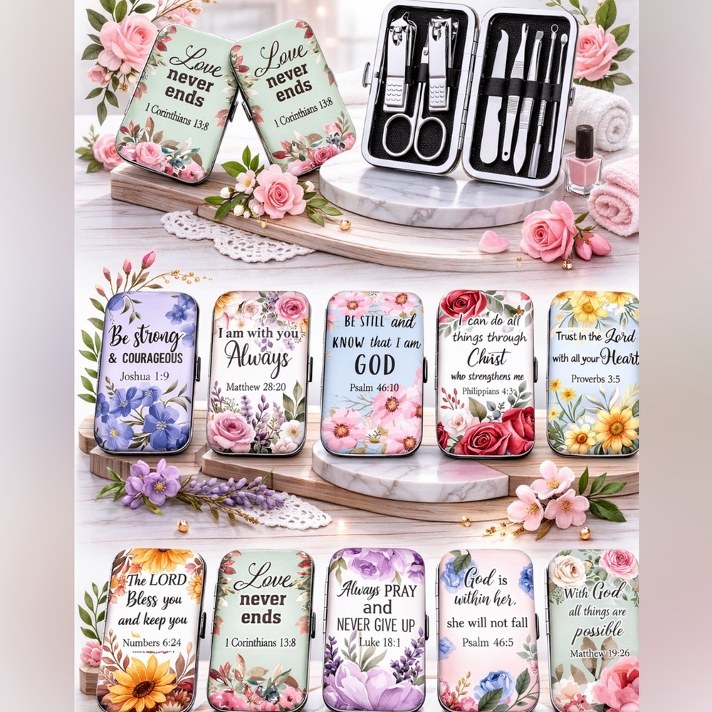 ONE Bible Verse Manicure Nail Kit, Buyer Picks One NWOT